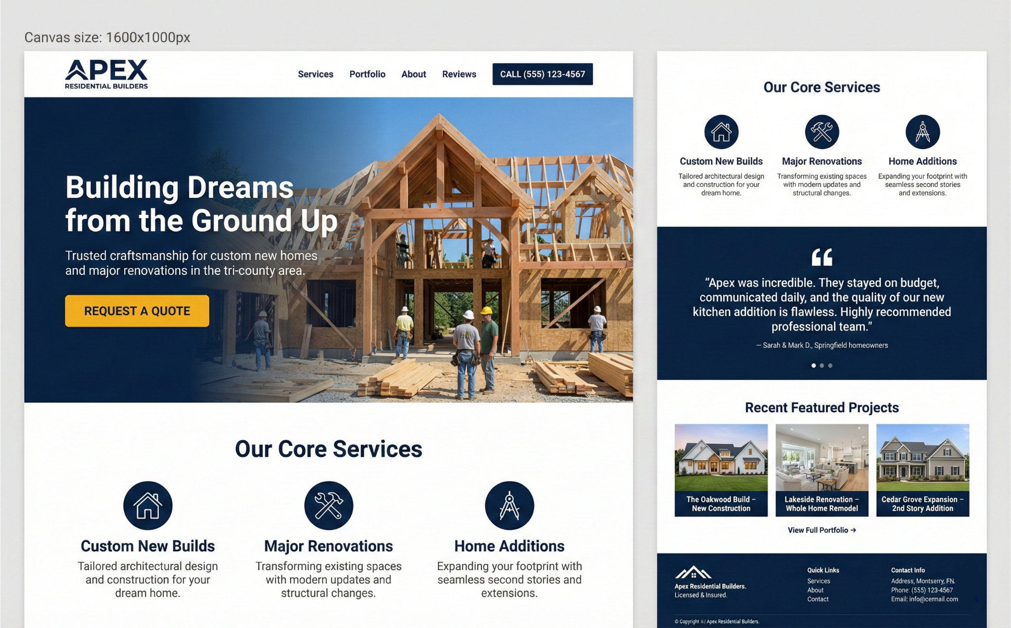 Home apex construction